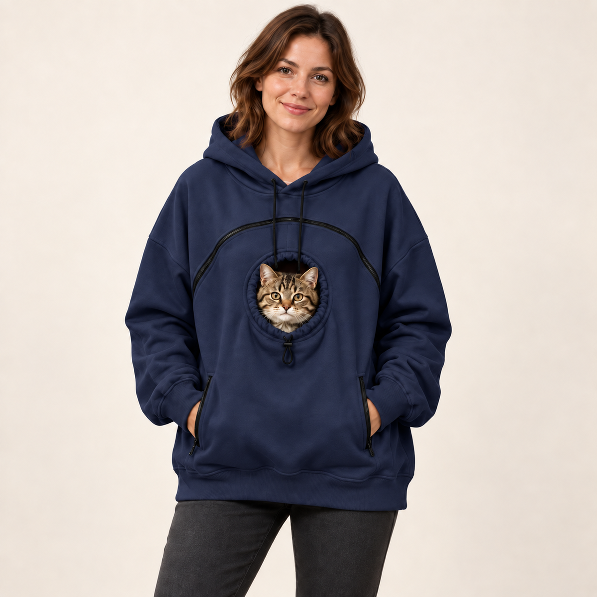 snugglepouch cat dark blue