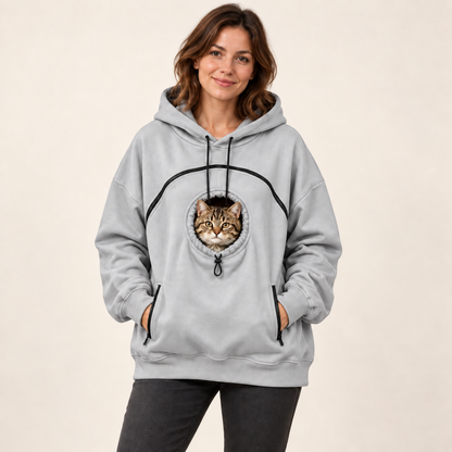 snugglepouch cat light gray