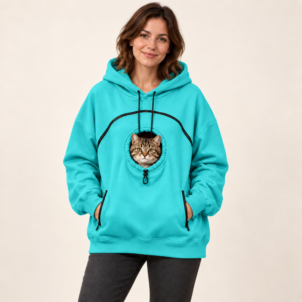 snugglepouch cat mint green