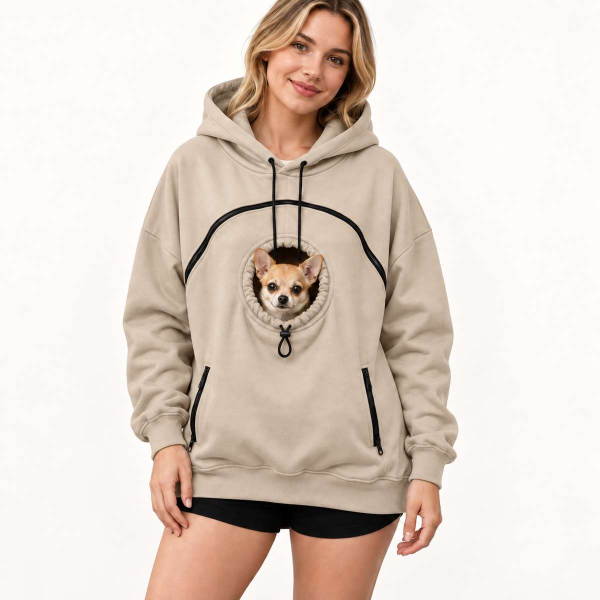 snugglepouch dog beige